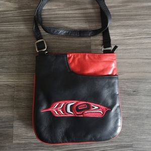 Native Art Leather Purse